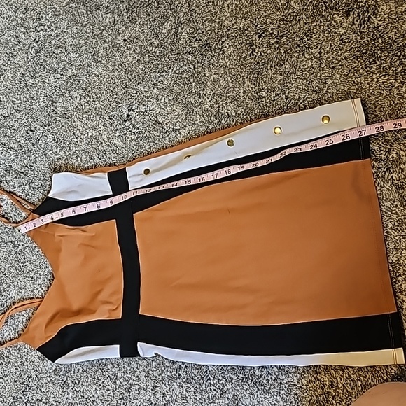 STUNNING BAILEY BLUE COLORBLOCK BODYCON DRESS - Picture 6 of 9